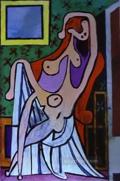 Desnudo Painting - Desnudo en un sillón 1929 Resumen